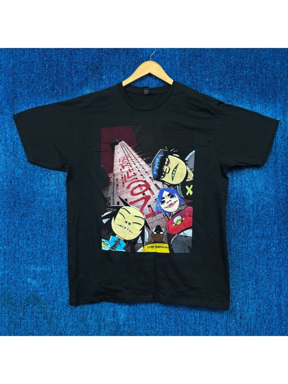 Gorillaz Trellick Tower Poster Graffiti Art Spell-Out Tee XL